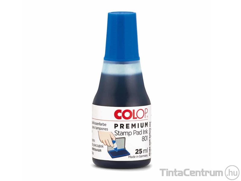 Bélyegzőfesték, 25ml, COLOP "801", kék