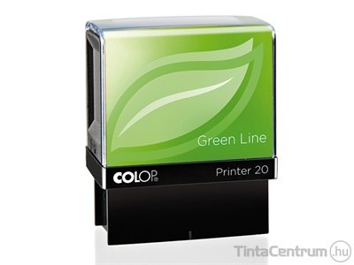 Bélyegzőház, COLOP "Printer IQ 20 Green Line", zöld ház, fekete párnával