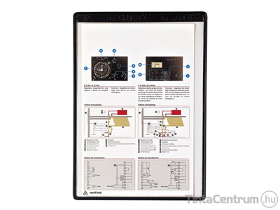 Bemutatótábla, mágneses, PVC, A4, TARIFOLD "Individual", fekete 5db/csomag