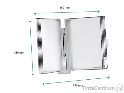 Bemutatótábla tartó készlet, 10db bemutatótáblával, fali, TARIFOLD "Design", kék