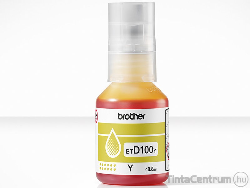 Brother BTD100Y sárga [5000 oldal] eredeti utántöltő tinta