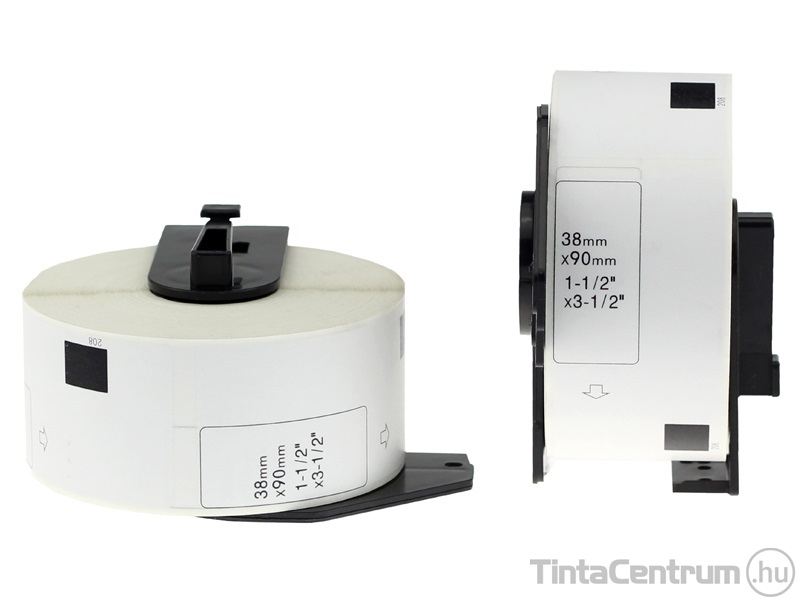 Brother DK-11208 (38mm x 90mm, 400db) kompatibilis etikett