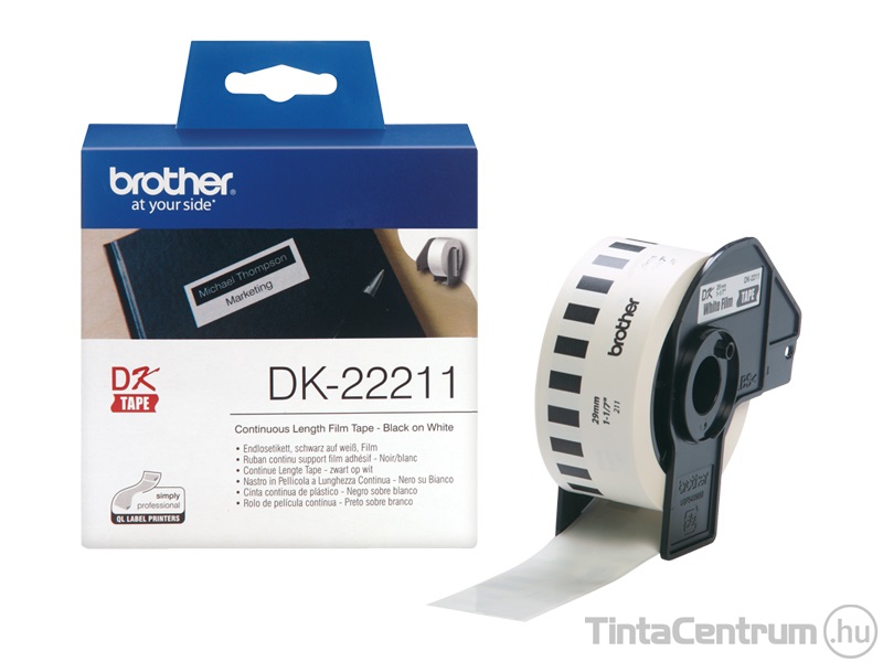 Brother DK-22211 (29mm x 15,24m, folyamatos, fehér színű) eredeti filmszalag