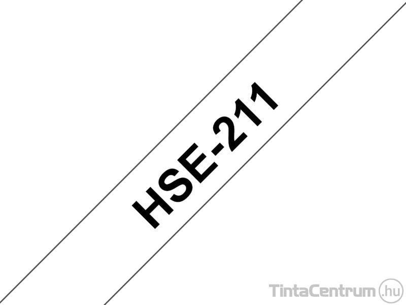 Brother HSe-211E (5,2mm x 1,5m, fekete-fehér) eredeti szalag