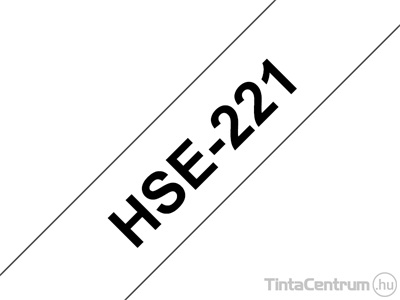 Brother HSe-221E (9mm x 1,5m, fekete-fehér) eredeti szalag