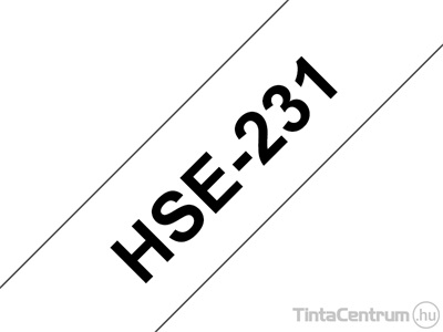 Brother HSe-231E (11,2mm x 1,5m, fekete-fehér) eredeti szalag