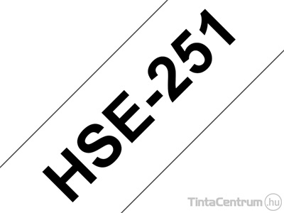 Brother HSe-251E (23,6mm x 1,5m, fekete-fehér) eredeti szalag