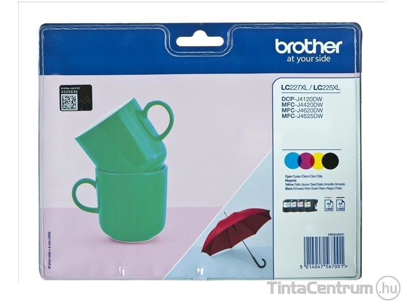 Brother LC227XL (BK,C,M,Y) eredeti 4db-os patron csomag