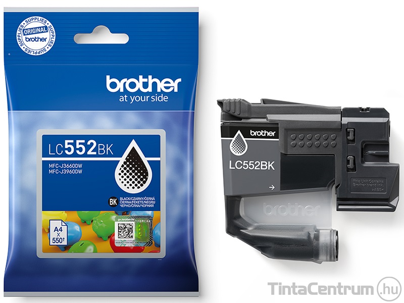 Brother LC552BK fekete eredeti tintapatron