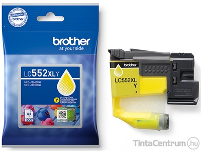 Brother LC552XLY sárga eredeti tintapatron