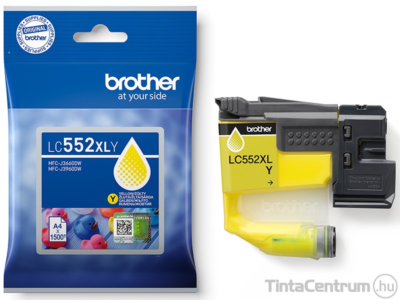 Brother LC552XLY sárga eredeti tintapatron