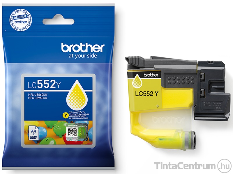 Brother LC552Y sárga eredeti tintapatron