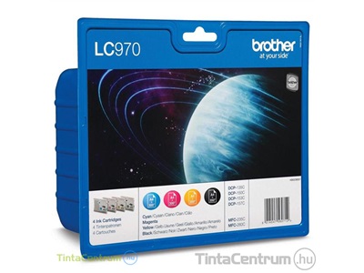 Brother LC970 (BK,C,M,Y) eredeti 4db-os patron csomag