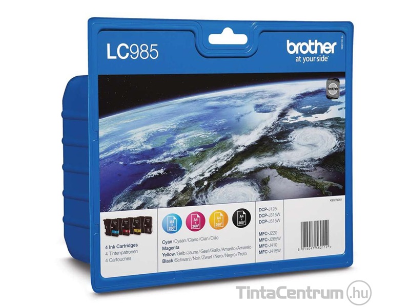 Brother LC985 (BK,C,M,Y) eredeti 4db-os patron csomag