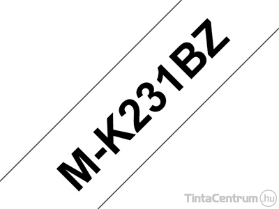 Brother M-K231BZ (12mm x 8m, fehér-fekete) eredeti szalag