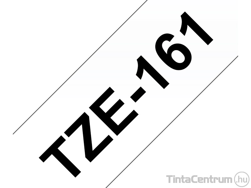 Brother TZe-161 (36mm x 8m, átlátszó-fekete) eredeti szalag