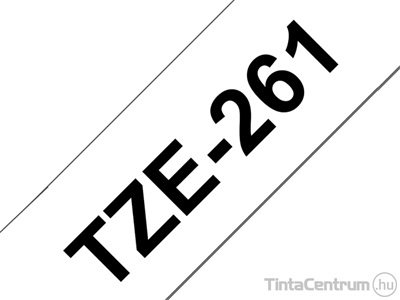 Brother TZe-261 (36mm x 8m, fehér-fekete) eredeti szalag