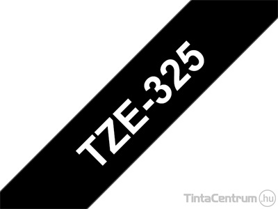 Brother TZe-325 (9mm x 8m, fekete-fehér) eredeti szalag