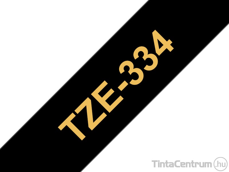 Brother TZe-334 (12mm x 8m, fekete-arany) eredeti szalag