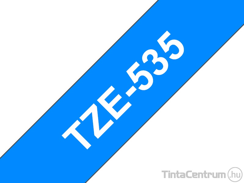 Brother TZe-535 (12mm x 8m, kék-fehér) eredeti szalag