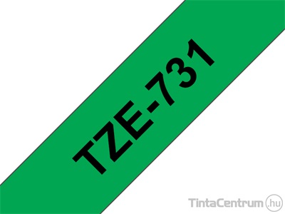 Brother TZe-731 (12mm x 8m, zöld-fekete) eredeti szalag