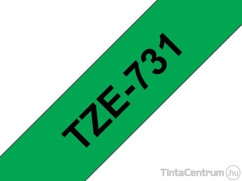 Brother TZe-731 (12mm x 8m, zöld-fekete) eredeti szalag