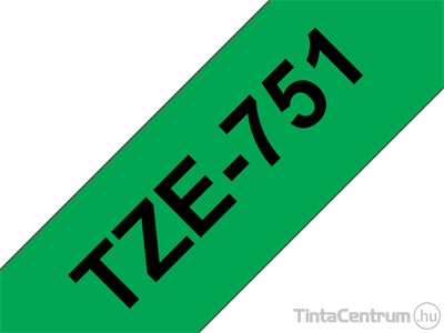 Brother TZe-751 (24mm x 8m, zöld-fekete) eredeti szalag