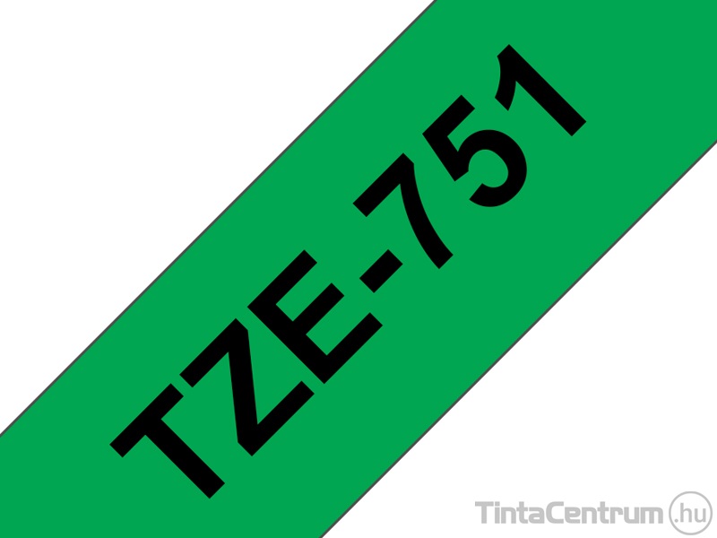 Brother TZe-751 (24mm x 8m, zöld-fekete) eredeti szalag