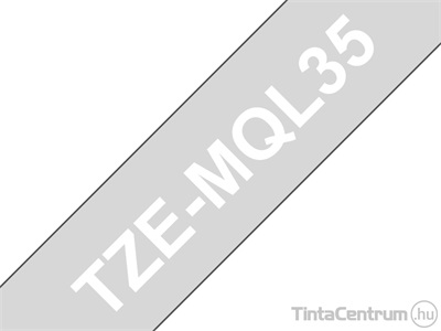 Brother TZe-MQL35 (12mm x 5m, szürke-fehér) eredeti szalag