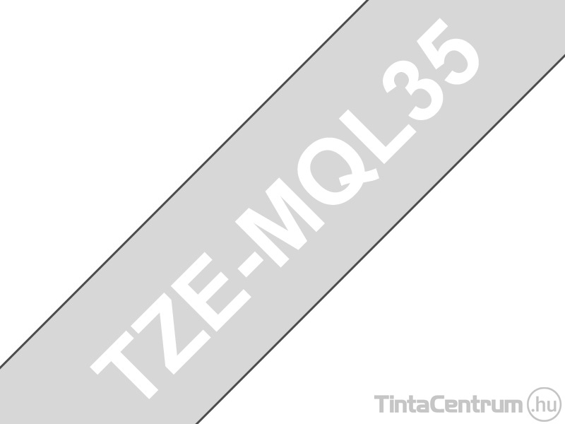 Brother TZe-MQL35 (12mm x 5m, szürke-fehér) eredeti szalag