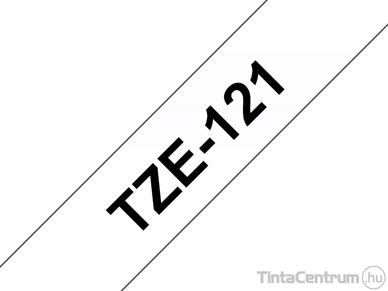 Brother TZe-121 (9mm x 8m, fekete-átlátszó) eredeti szalag