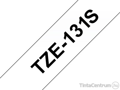 Brother TZe-131S (12mm x 4m, fekete-átlátszó) eredeti szalag