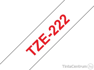 Brother TZe-222 (9mm x 8m, piros-fehér) eredeti szalag