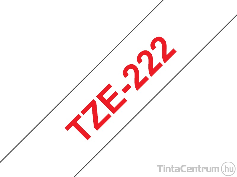 Brother TZe-222 (9mm x 8m, piros-fehér) eredeti szalag