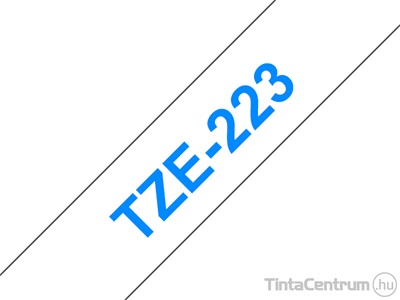 Brother TZe-223 (9mm x 8m, kék-fehér) eredeti szalag