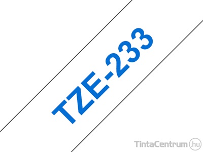 Brother TZe-233 (12mm x 8m, kék-fehér) eredeti szalag