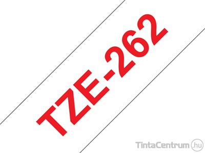 Brother TZe-262 (36mm x 8m, piros-fehér) eredeti szalag