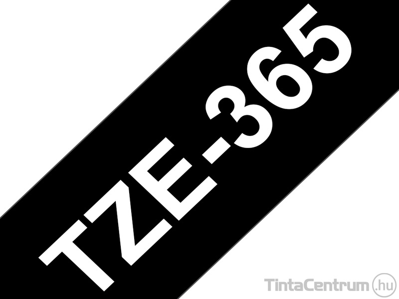 Brother TZe-365 (36mm x 8m, fekete-fehér) eredeti szalag