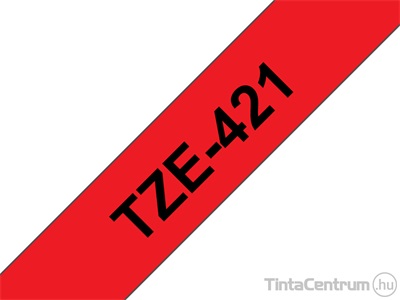 Brother TZe-421 (9mm x 8m, fekete-piros) eredeti szalag