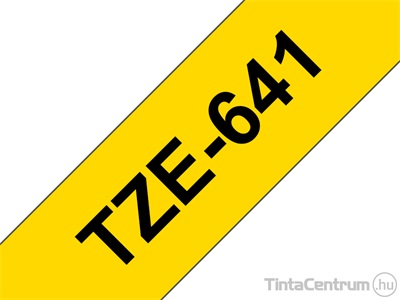 Brother TZe-641 (18mm x 8m, fekete-sárga) eredeti szalag