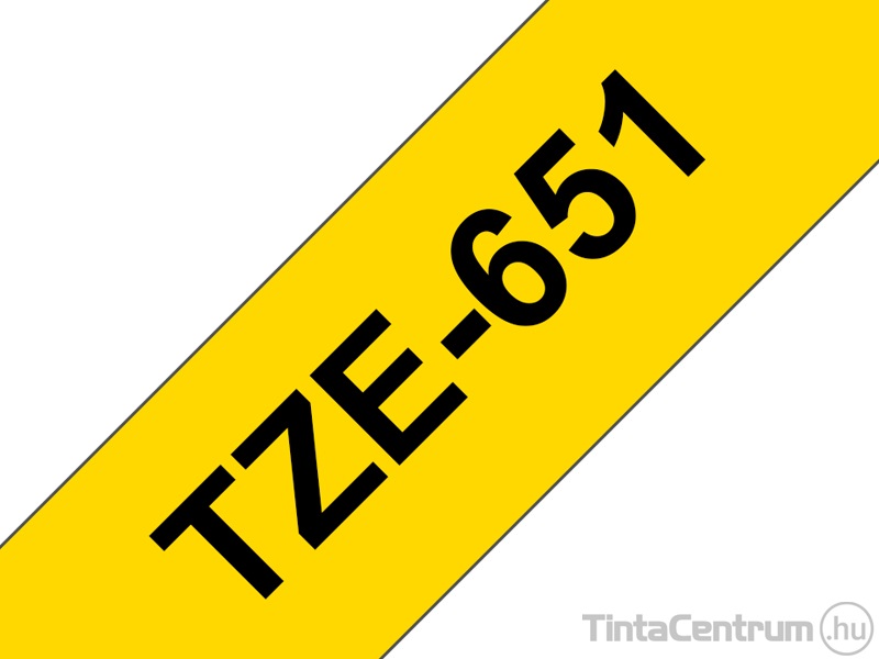 Brother TZe-651 (24mm x 8m, fekete-sárga) eredeti szalag