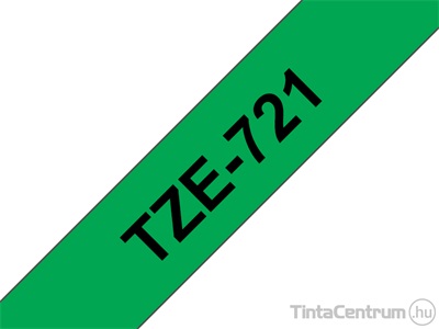 Brother TZe-721 (9mm x 8m, fekete-zöld) eredeti szalag