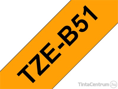 Brother TZe-B51 (24mm x 5m, narancs-fekete fluoreszkáló) eredeti szalag