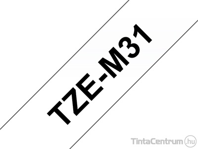 Brother TZe-M31 (12mm x 8m, átlátszó-fekete) eredeti szalag