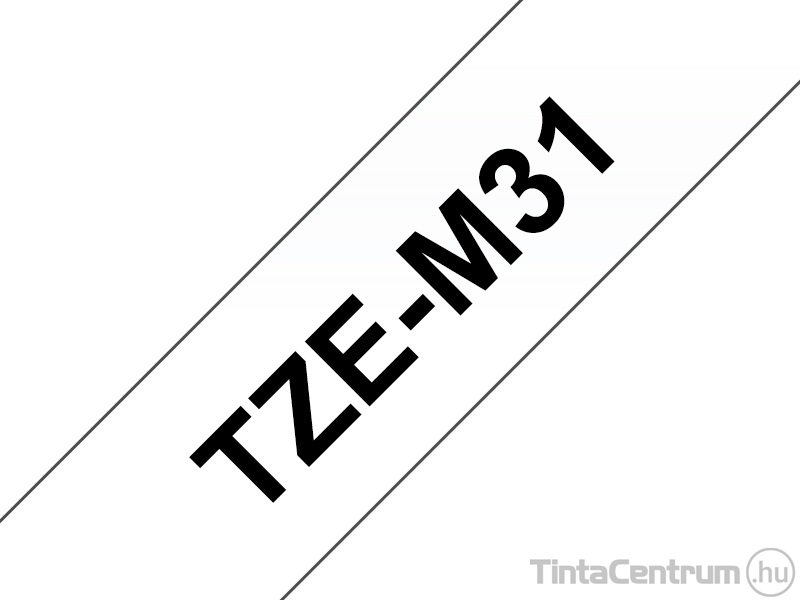 Brother TZe-M31 (12mm x 8m, átlátszó-fekete) eredeti szalag