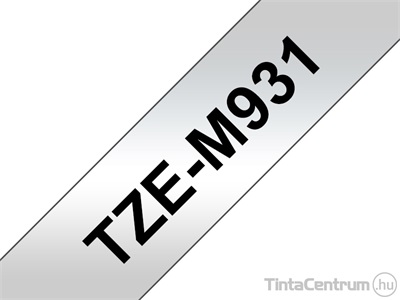 Brother TZe-M931 (12mm x 8m, fekete-matt ezüst) eredeti szalag