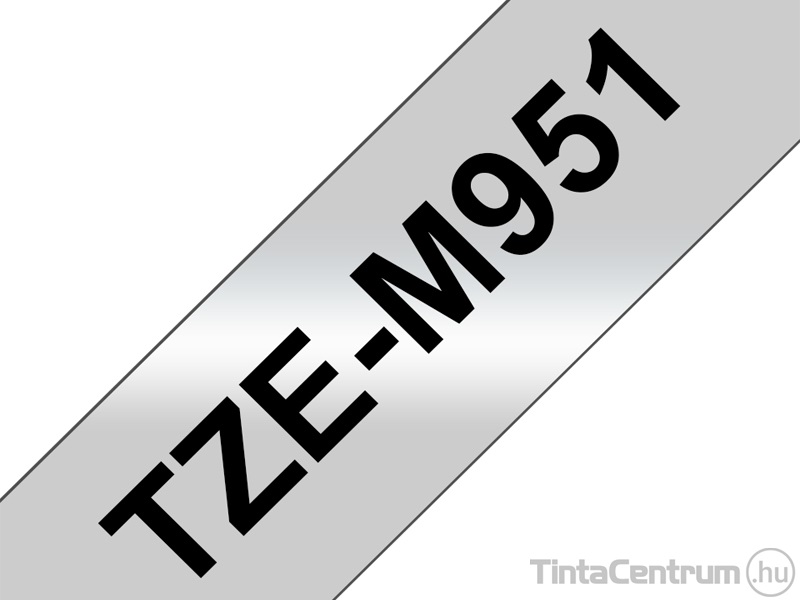 Brother TZe-M951 (24mm x 8m, fekete-matt ezüst) eredeti szalag