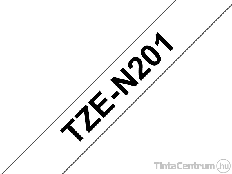 Brother TZe-N201 (3,5mm x 8m, fekete-fehér) eredeti szalag