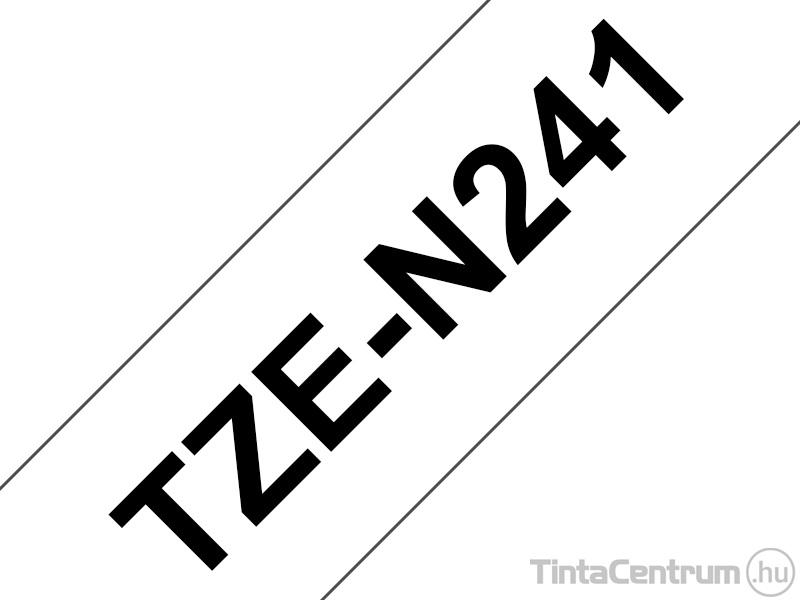 Brother TZe-N241 (18mm x 8m, fehér-fekete) eredeti szalag