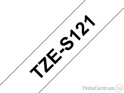 Brother TZe-S121 (9mm x 8m, fekete-átlátszó) eredeti szalag